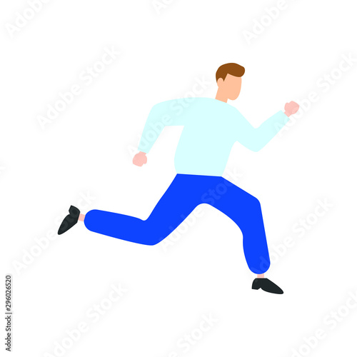 Man runs. Illustration.  © Pony 3000