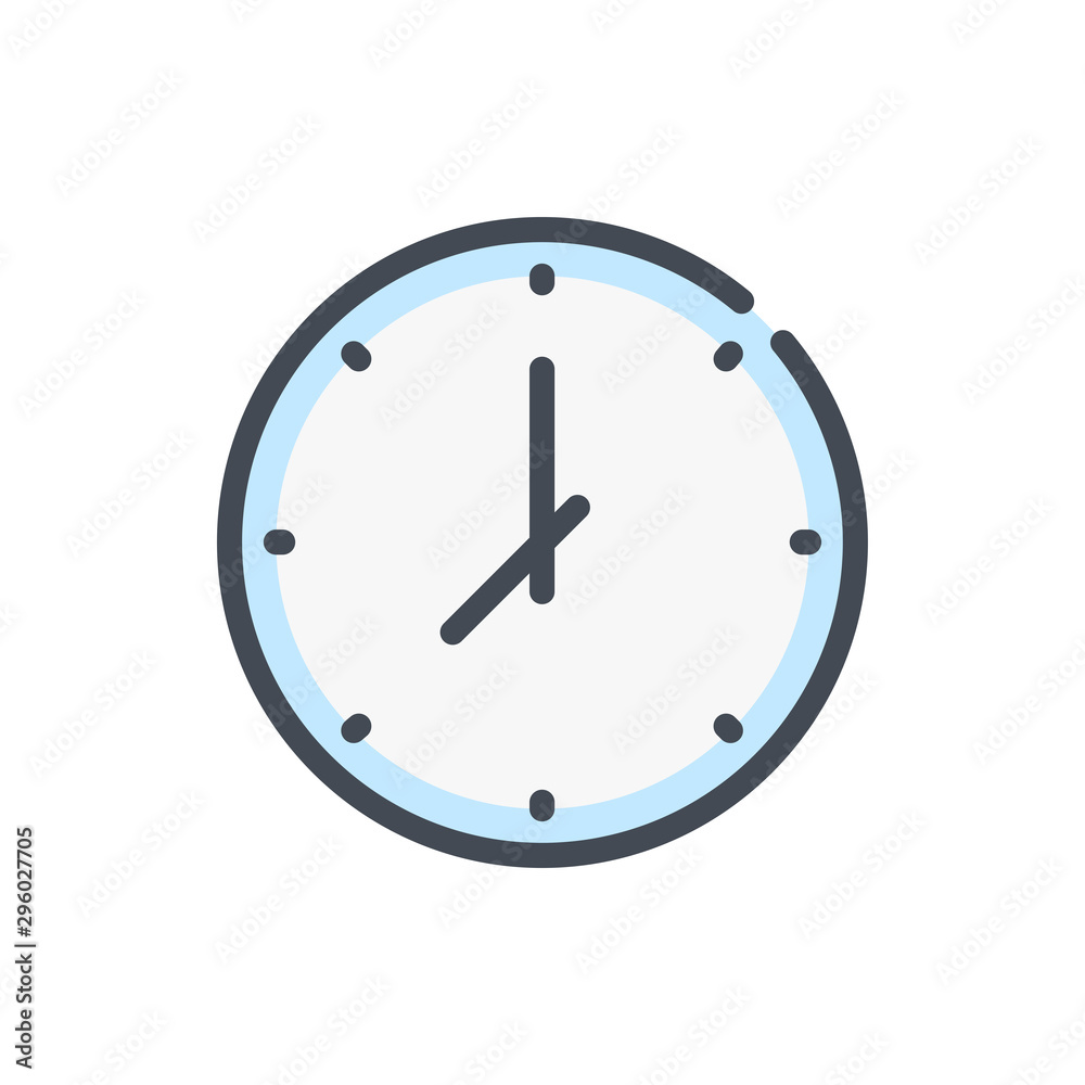 Watch and time management color line icon. Clock and time vector outline colorful sign. Watch and time management color line icon. Clock and time vector outline colorful sign.