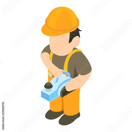 Cabinetmaker icon. Isometric illustration of cabinetmaker vector icon for web