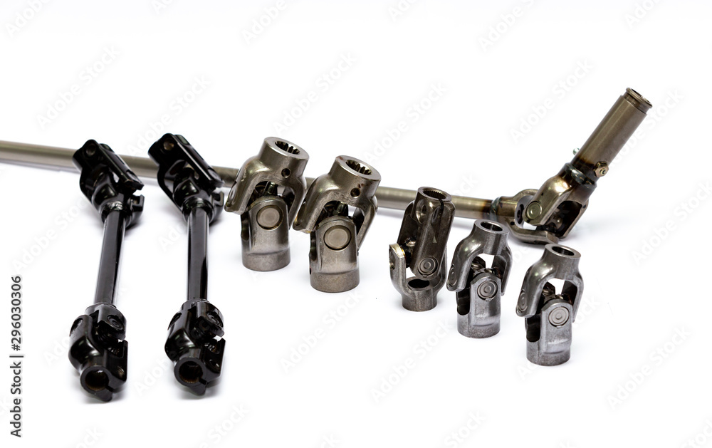 Steering joint for car isolated on white background Steering joint for car isolated on white background