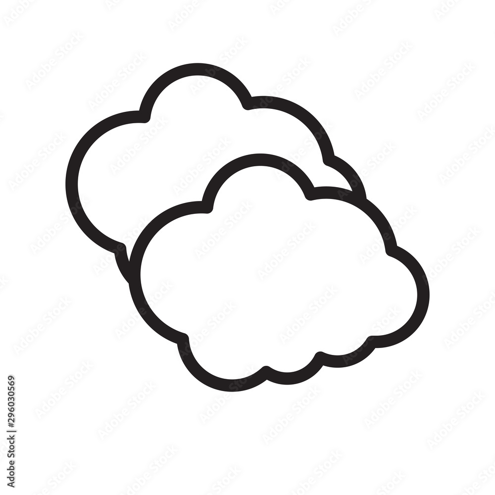 Cloud icon trendy design template Cloud icon trendy design template