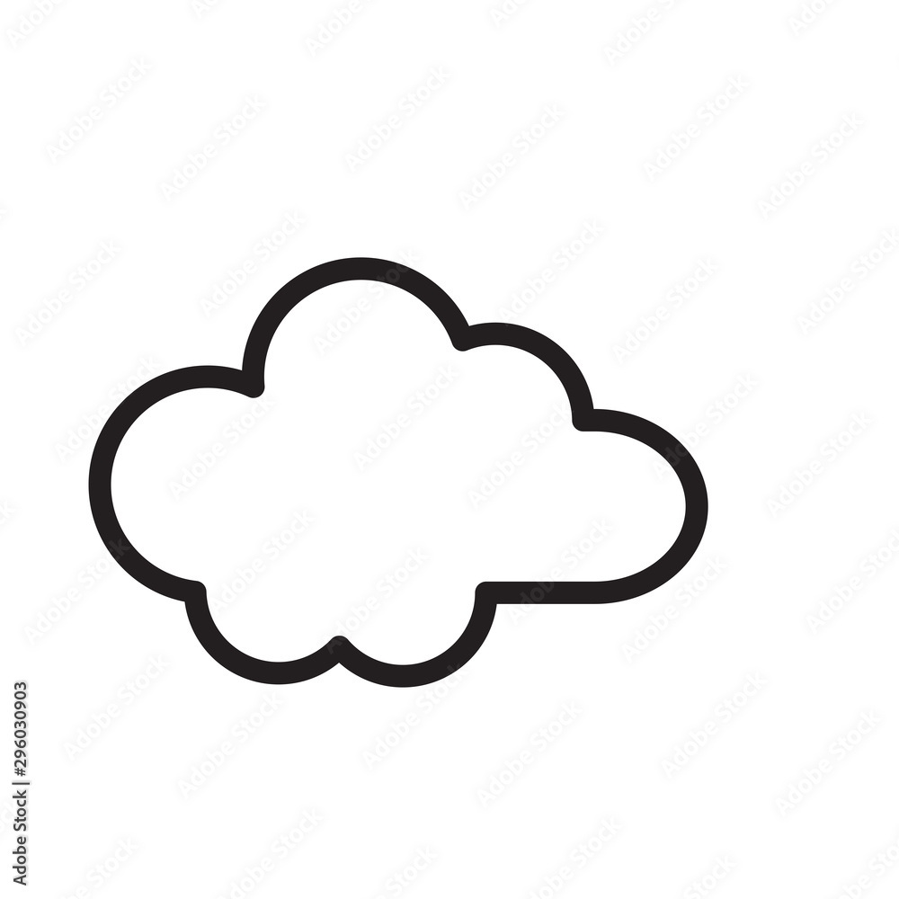 Cloud icon trendy design template Cloud icon trendy design template