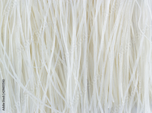 Food background concept, Thin rice noodles before being boiled and cooked