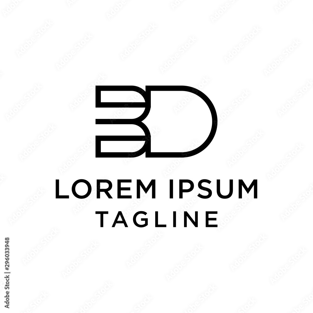initial letter logo BD, DB logo template initial letter logo BD, DB logo template