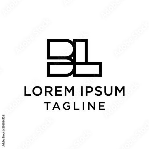 initial letter logo BL, LB logo template 