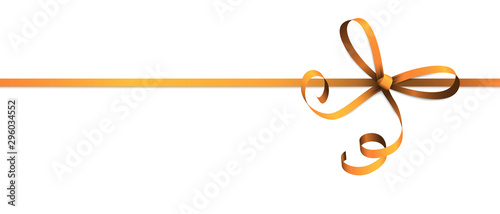 orange colored ribbon bow
