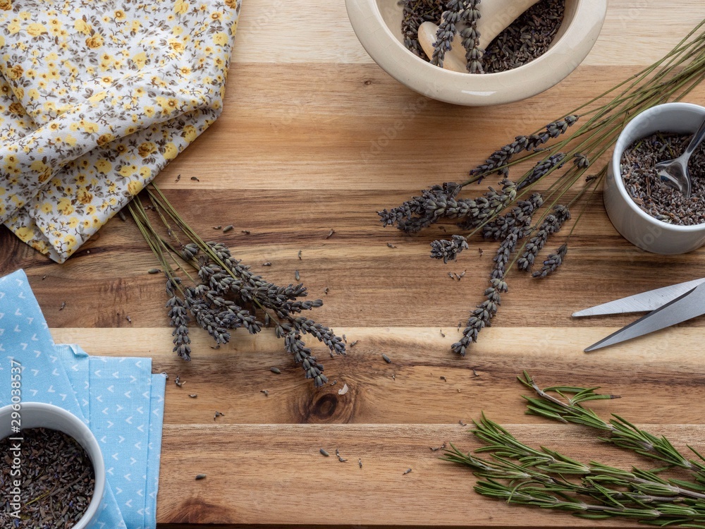 Dried lavender for home apothecary