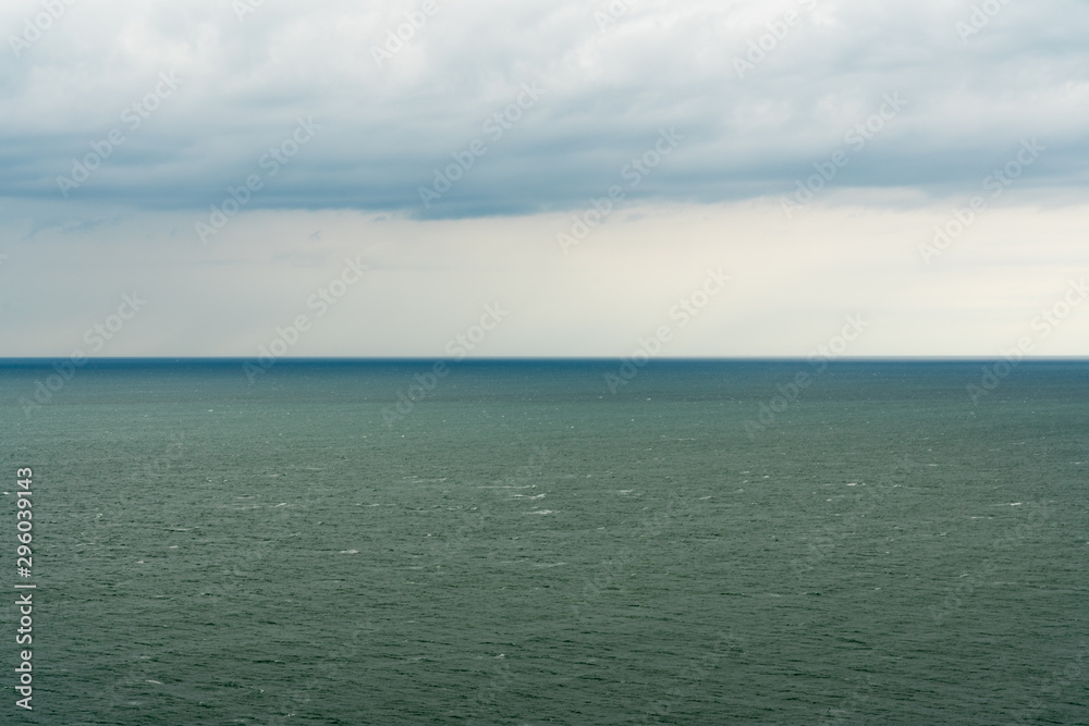 meditative ocean and sky landscape with expressive clouds meditative ocean and sky landscape with expressive clouds