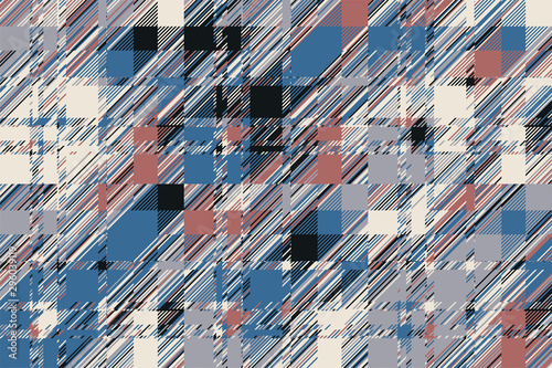 Modern glitch background. Color geometric abstract pattern vector.
