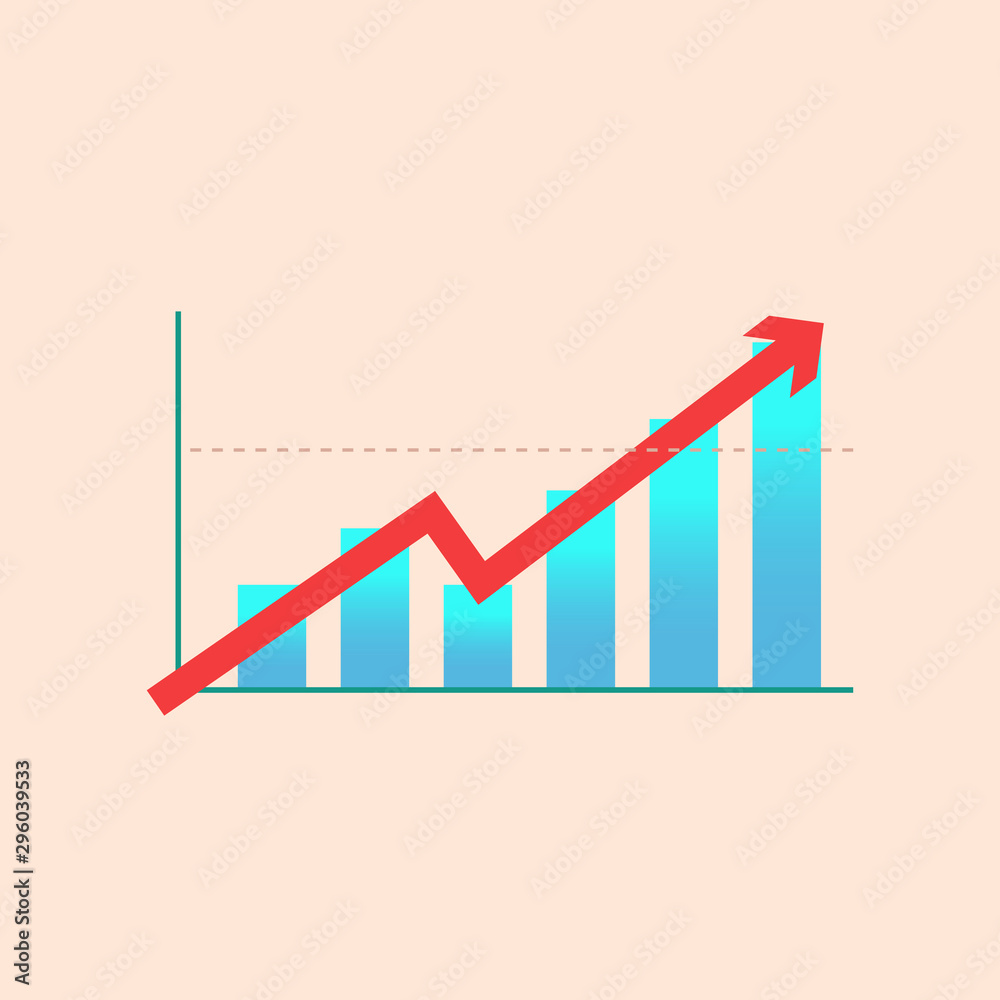 Obraz premium Graph up diagram