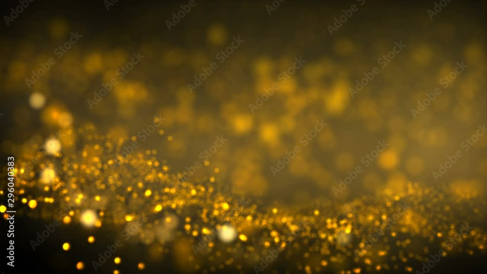 4K Abstract motion background animation shining particles sphere sparks and magic dust forming in space wave flow with light rays on glow background with 3d rendering.