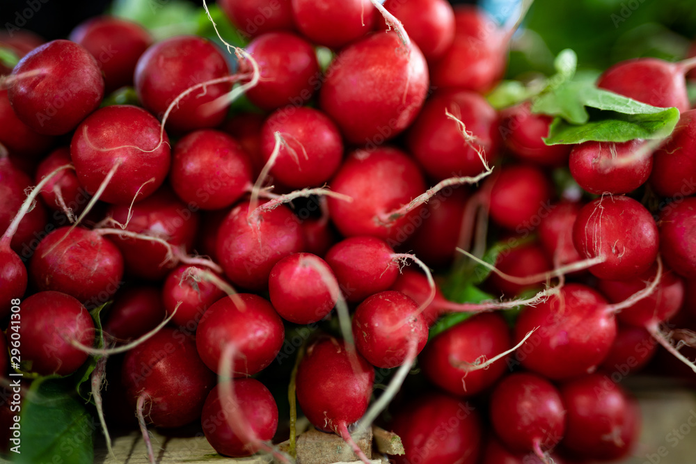 Picture of beautiful fresh radishes on the market Picture of beautiful fresh radishes on the market