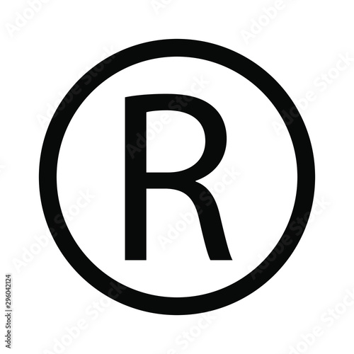 R symbol copyright sign vector image