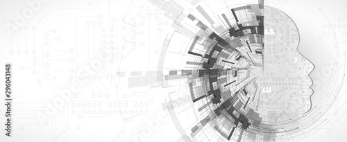 Conceptual technology illustration of artificial intelligence