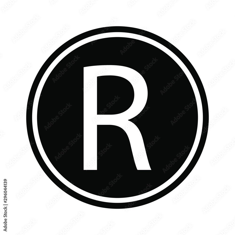 R symbol copyright sign vector image R symbol copyright sign vector image