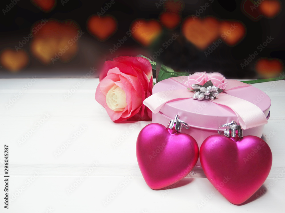 gift box and hearts greeting card valentine's day love holiday gift box and hearts greeting card valentine's day love holiday
