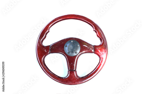 steering wheel car on isolated