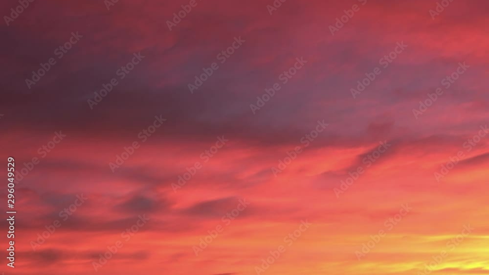 Red sky at sunset, Nature background, 4K