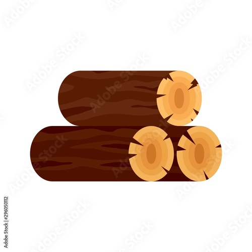 Wood stack icon. Flat illustration of wood stack vector icon for web design