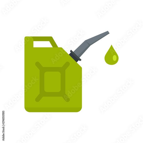 Bio fuel canister icon. Flat illustration of bio fuel canister vector icon for web design