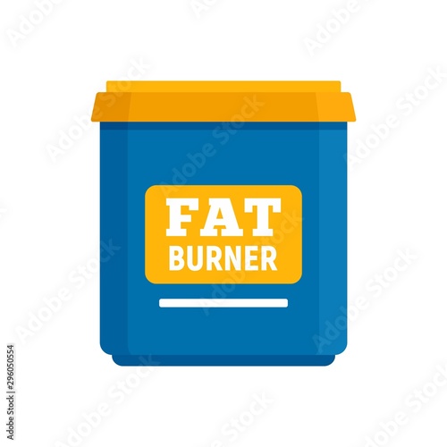 Fat burner icon. Flat illustration of fat burner vector icon for web design