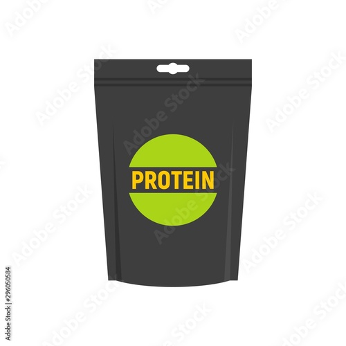 Protein package icon. Flat illustration of protein package vector icon for web design