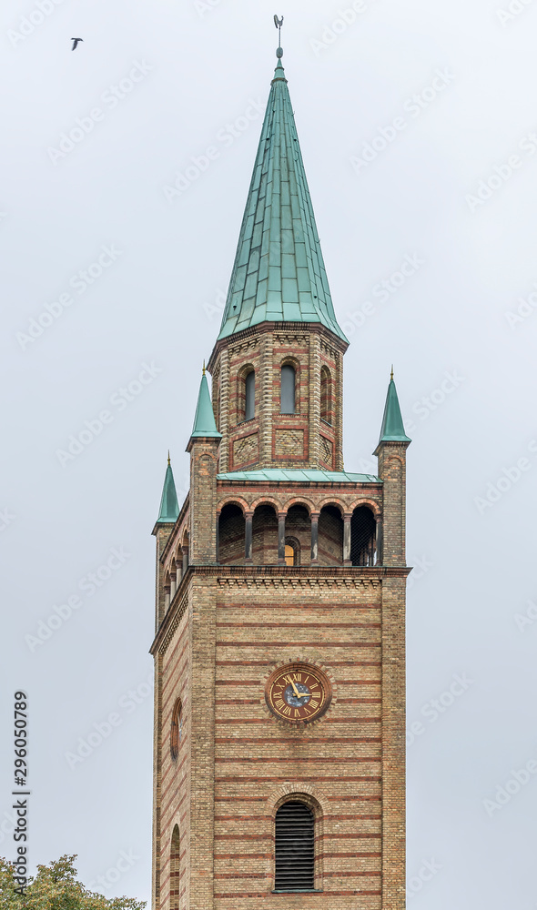 The bell tower of the Sankt Matthäuskirche Church in the city center of Berlin, Germany The bell tower of the Sankt Matthäuskirche Church in the city center of Berlin, Germany