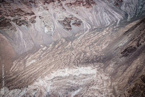 Texture of soil pattern on the high mountain in Leh Ladakh, India. Natural background.