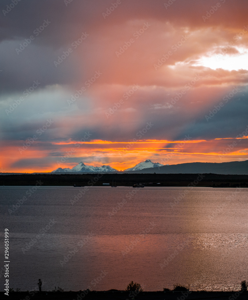 Sunset in Puerto Natales - Chile