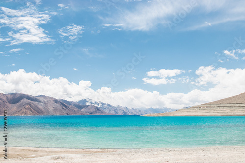 Landscape amazing view of Pagong lake, Leh Ladakh, India.