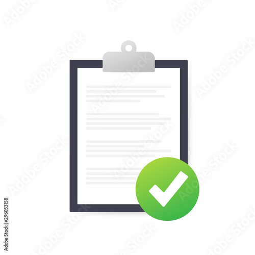 Clipboard with checklist icon. Clipboard with checklist icon for web. Vector illustration.