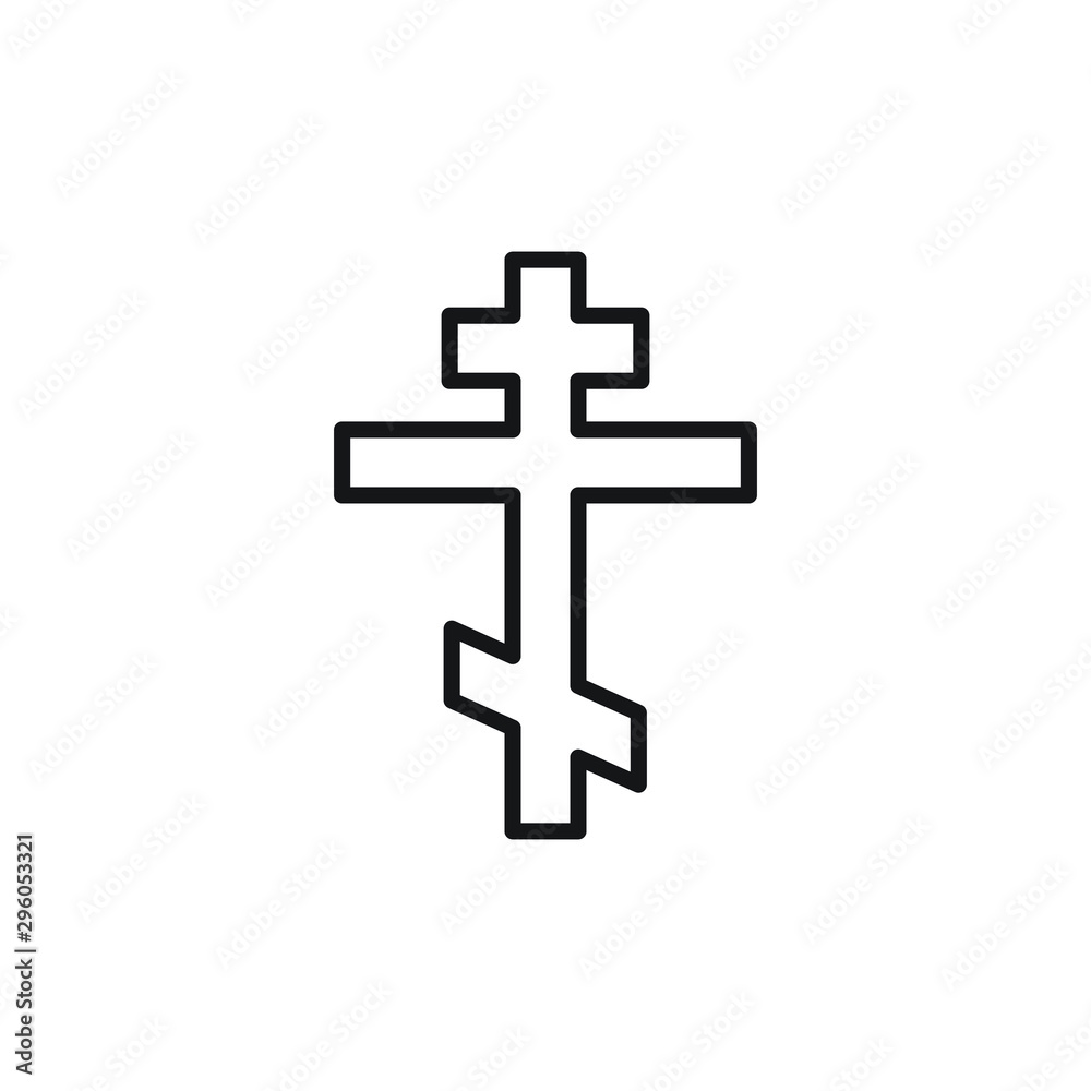 Orthodox Cross icon vector symbol Orthodox Cross icon vector symbol