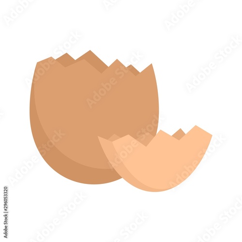 Crack eggshell icon. Flat illustration of crack eggshell vector icon for web design
