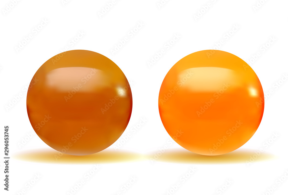 Yellow realistic vector 3d pills Yellow realistic vector 3d pills
