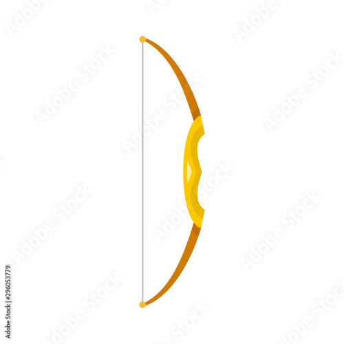Archery bow icon. Flat illustration of archery bow vector icon for web design