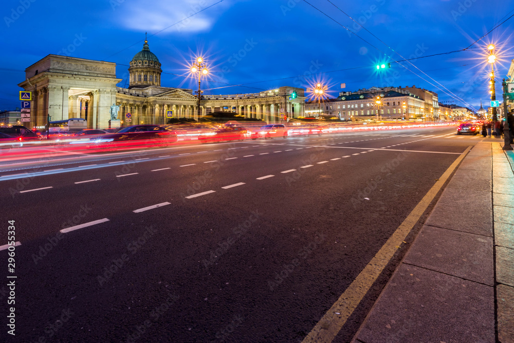 evening Nevsky prospect. Saint Petersburg