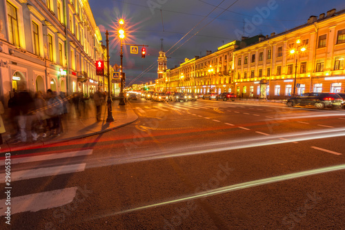evening Nevsky prospect. Saint Petersburg