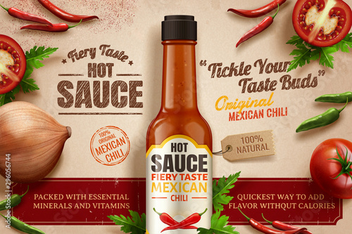 Hot sauce ads photo