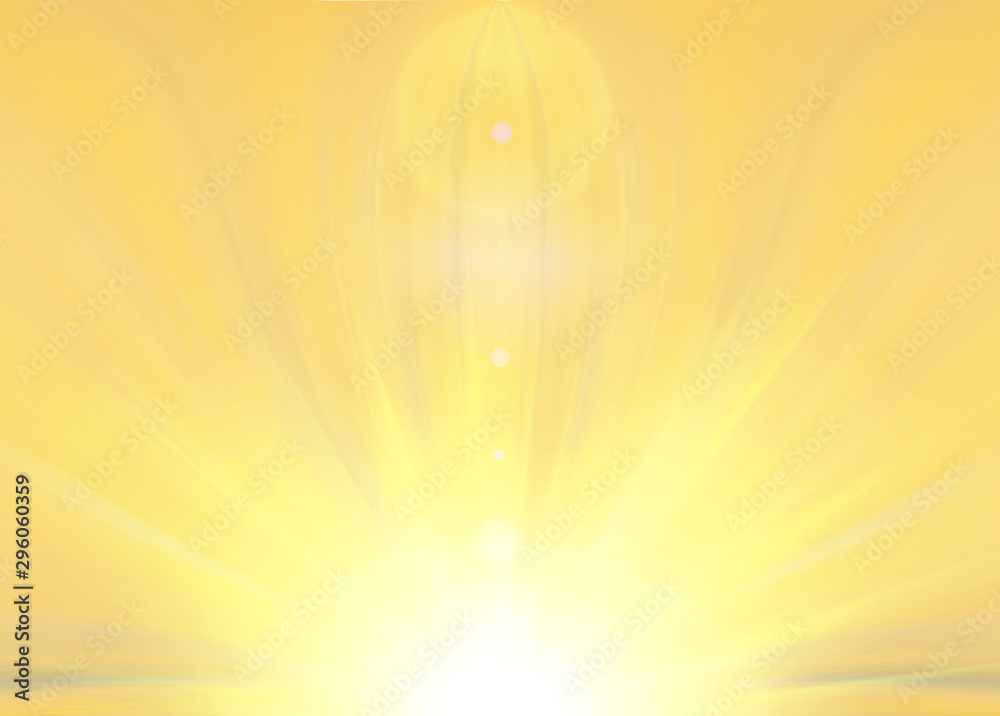 Obraz premium Energy yellow flower. Futuristic abstract sun light background.
