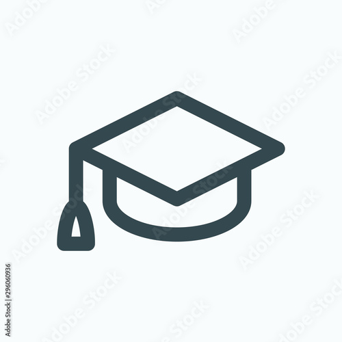 Education linear icon, online education courses isolated vector icon