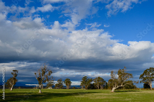 A view of countryside south of Launceston in Tasmania.