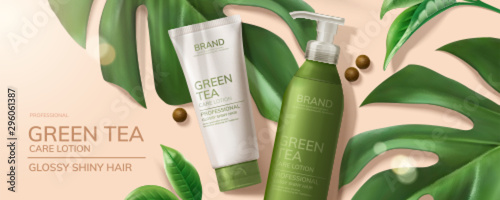 Natural green tea skincare products