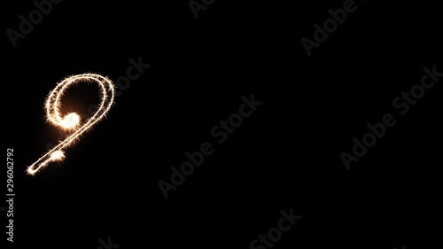 2020 new year written with holiday sparkles, sequencial Alpha PNG photo