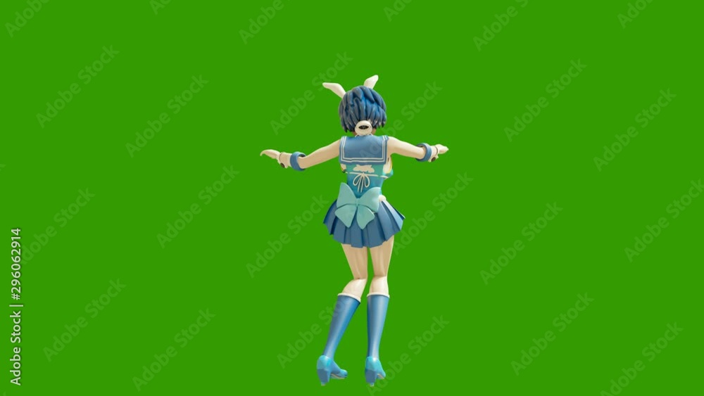 Animation dancing cartoon anime girls. Girl in the style of anime ...