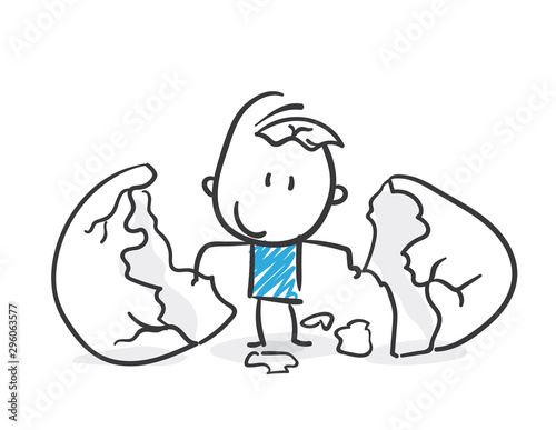 Stickman Blue: Birth, Birthday, Egg. (Nr. 141)