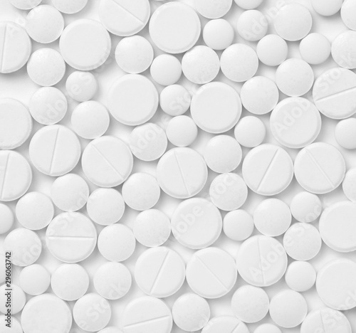 various pills macro on white background © Alekss