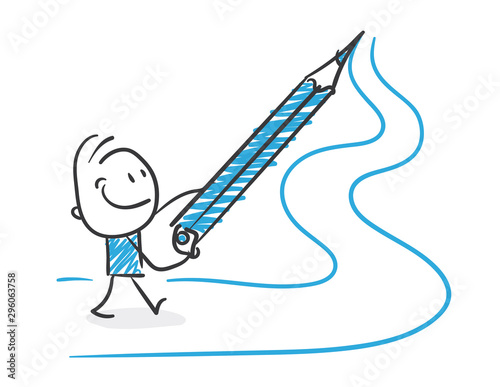 Stickman Blue: Resume, Manager, Scribble. (Nr. 149)