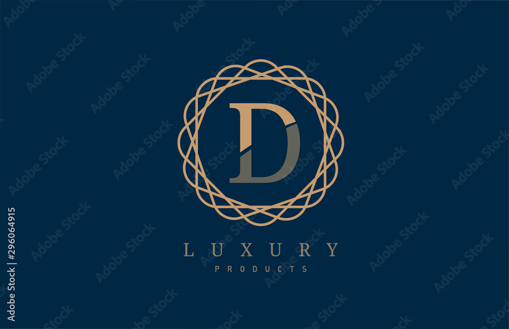 Obraz premium luxury letter D logo alphabet for company logo icon design