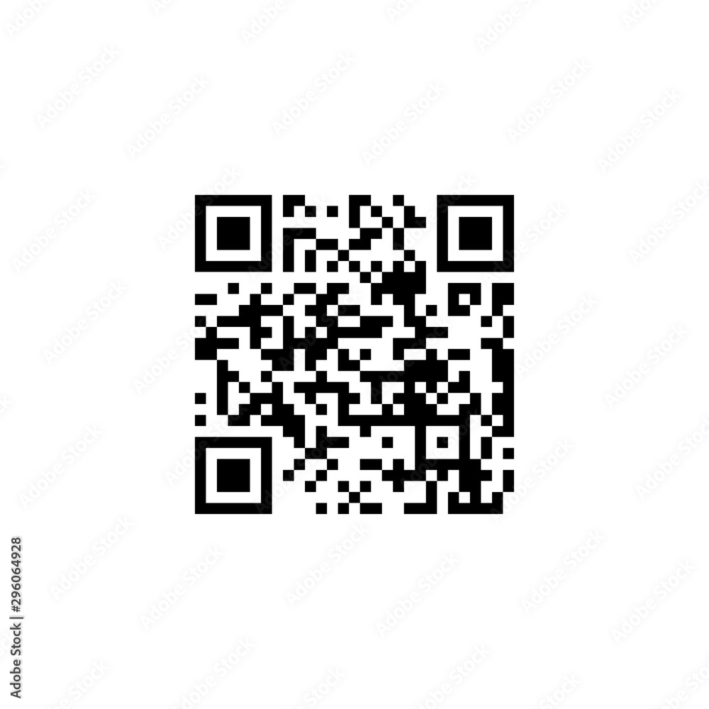 QR Code icon. Vector illustration, flat design. QR Code icon. Vector illustration, flat design.