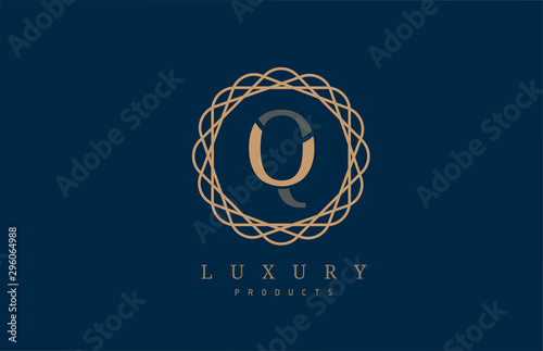 luxury letter Q logo alphabet for company logo icon design